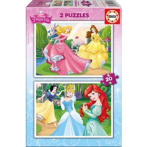 Educa Kinderpuzzle Arielle & Jasmin – 2x48 Teile, Für Kinder Ab 4 Jahren, Aus Recyceltem Material