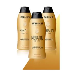 Shampoing Rénovateur à La Kératine Farmasi - 360 Ml - Soin Réparateur Pour Cheveux Abîmés - Neuf Sous Blister