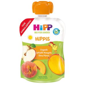 HİPP ORGANİK ŞEFTALİLİ MANGOLU ELMA PÜRESİ EK GIDA 100G