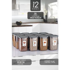 Kitchen Life 12 Adet 1750 ml Süper Set Jumbo Boy Erzak Saklama