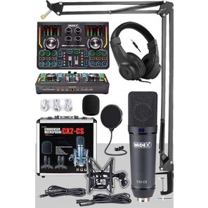 【2個セット】Ｍ５（エムファイブ）黒マイタケ Midex Private Paket-5 CX2 Mikrofon VS22 Ses Kartı Stüdyo Kayıt