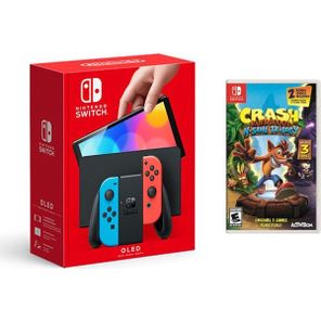Nintendo Switch OLED Kırmızı Mavi Oyun Konsolu + Crash Bandicoot 4