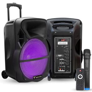 Westa WAP-15505 400 W 15 2 Yollu 2 El Telsiz Mikrofonlu Bluetooth