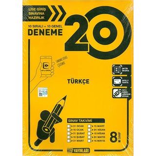 ぴよ様　2本 8. Sınıf 20 Li Türkçe Deneme - Hız Yayınları Fiyatları