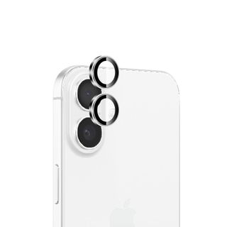 Bix iPhone 16 / 16 Plus 9H Gerçek Cam Crystal AR+AF Beyaz Lens Koruyuc