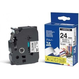 Brother TZE-251 24 mm Beyaz Lamine Etiket Fiyatları