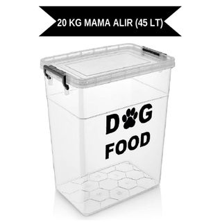 DeemBro 20 kg Şeffaf Kapaklı BPA İçermez Köpek Maması Saklama Kabı