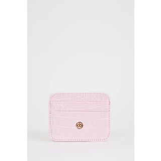 DeFacto W2526AZNS PN25 Suni Deri Pembe Kadın Croco Kartlık