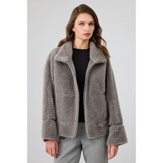 Derimod 25WGP5318FF Luzern Kadın Gri Çift Taraflı Teddy Mont Fiyatları