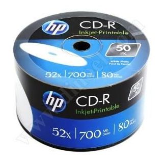 HP Printable CD-R 700Mb 80dk 52x50'li Shrink Boş CD Fiyatları