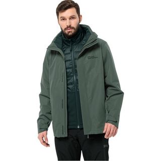Jack Wolfskin 1116251_4311 Yeşil Luntal 3ın1 Jkt M Outdoor Erkek