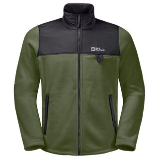 Jack Wolfskin 1709982-4129 Haki Dna Grizzly Fz Erkek Outdoor Polar