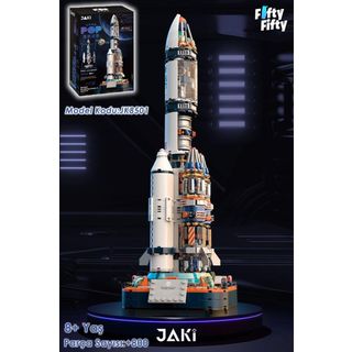 Jaki JK8501 Space Serisi Uzay Roketi 800 Parça Oyuncak Yapım Seti