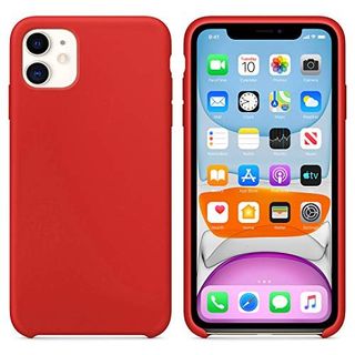 Microsonic Apple iPhone 11 6.1 inç Liquid Lansman Silikon Kırmızı