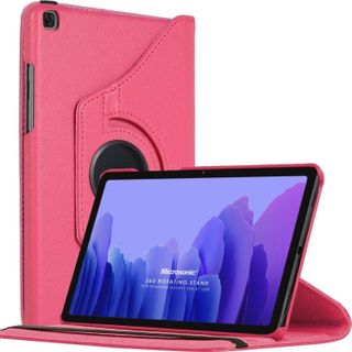 Microsonic Samsung Galaxy Tab A7 T500 Pembe 360 Rotating Stand