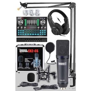 Midex CX2 Private Paket-4 Mikrofon VS20 Ses Kartı Stüdyo Kayıt