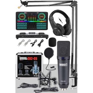 Midex Private Paket-5 CX2 Mikrofon VS22 Ses Kartı Stüdyo Kayıt