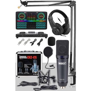 Midex Private Paket-5 CX2 Mikrofon VS22 Ses Kartı Stüdyo Kayıt