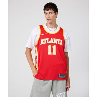 Nike DN1995-657 Kırmızı Atlanta Hawks Icon Edition Dri-FIT NBA