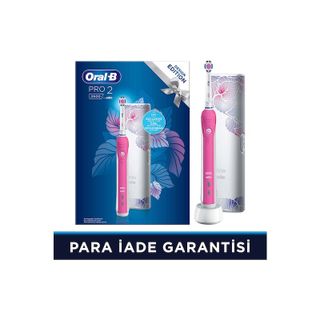 Oral-B Pro 2 2500 Flora Pembe Şarj Edilebilir Diş Fırçası ve