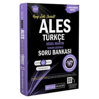 Pegem Yayınları 2025 ALES Türkçe Sözel Mantık Tamamı Çözümlü Soru