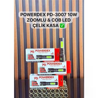 Powerdex PD-3007 10 W 1000 Lümen Zoomlu Şarjlı El Feneri Fiyatları