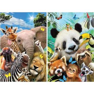 Prime 10237 3D Afrika Hayvanları ve Hayvanlar Alemi Selfie 2'li