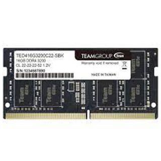 メモリー 16GB DDR4 3200 TED416G3200C22-SBK Team TED416G3200C22-S01 16 GB DDR4 3200 Mhz SODIMM Team Elite RAM