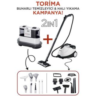 Torima CX-002B Beyaz Halı ve Koltuk Yıkama Makinesi + CB-08C Çok