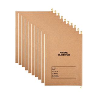 Tunakart 8 Yapraklı 10'lu Paket Metal Askılı Personel Özlük