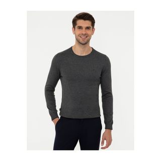 Pierre Cardin 50248582-VR086 Gri Melanj Erkek Kazak