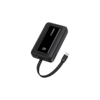 Anker A1688 Zolo 10000 mAh 30 W Dahili USB-C Kablo Siyah Powerbank