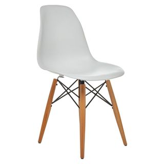 Seduna Siyah Eames Sandalye - Natural Ahşap Ayaklı