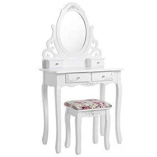 Songmics RD04W 75x40 cm 4 Çekmece Makyaj Masası