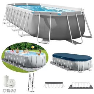 Intex 26798 610x305x122cm Aile Boyu Prefabrik Havuz Seti 220v Filtreli