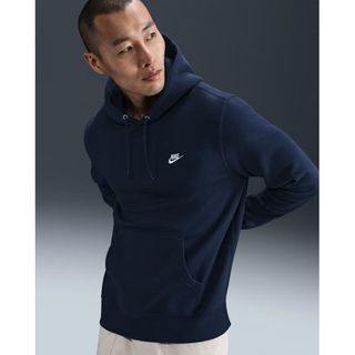 Nike FN3859-451 Lacivert Club Pullover Fleece Hoodie Erkek Sweatshirt