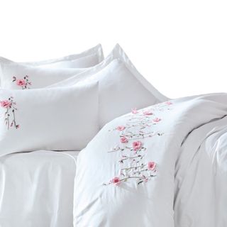 Cotton Box Perla Saten 3D Nakışlı Çift Kişilik Nevresim Takımı