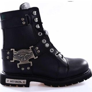 Harley Davidson Charles 025M100447-01 Siyah Deri Erkek Bot