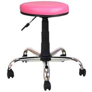 Bürocci 2999D0120 Pembe Metal Ayaklı Tabure