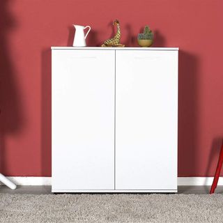 Adore Mobilya Trendline 2 Kapaklı 5 Raflı Çok Amaçlı Ayakkabılık - Beyaz