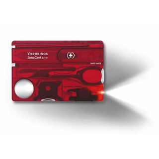 Victorinox 0.7300.T Şeffaf Kırmızı SwissCard Lite Çakı Seti