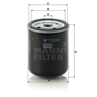 Mann W712/45 Hidrolik Şanzıman Filtresi