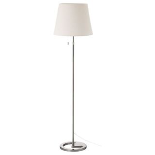 IKEA Nyfors Nikel Kaplama Beyaz Yer Lambası