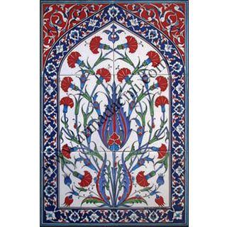 Armada Çini 40X60 cm ED 512 Mavi Hançerli Eldekoru Çini Pano
