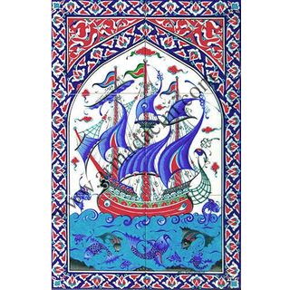 Armada Çini 40x60 Cm Ed 501 Osmanlı Kalyon Eldekoru Çini Pano
