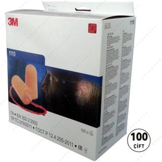 3M 1110 İpli Kulak Tıkacı (100 Çift)