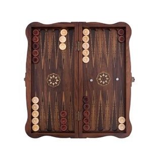 Helena Wood Art Carvo El Yapımı Orta Boy Ahşap Tavla Seti