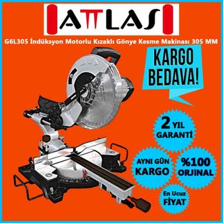 Attlas G6L305 Kızaklı 1900W 72 Dış Gönye Kesme