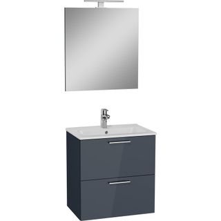VitrA Mia 60 cm Antrasit Çekmeceli Banyo Dolabı Seti