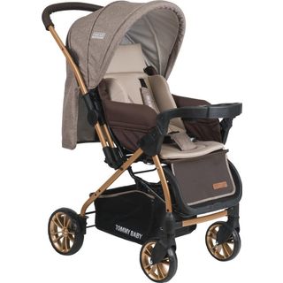 Tommybaby TB-980 Kahve Gold Çift Yön Lüx Bebek Arabası Puset